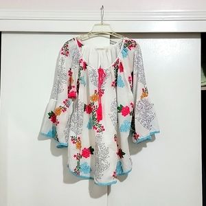 Soft Surroundings Embroidered Top XL